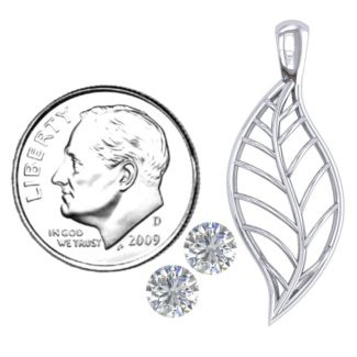 Encourage-Mint Cage Leaf Pendant