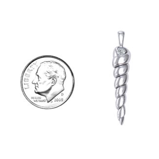 Unicorn Horn Necklace – Sterling Silver with Cubic Zirconia